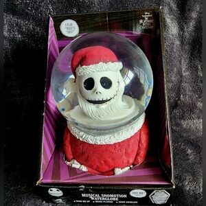 New the Nightmare before Christmas Jack Sandy Claws musical Snomotion WaterGlobe